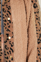 Leopard Snap Down Collared Neck Jacket