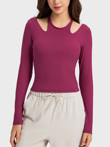 Millennia Halter Neck Long Sleeve Sporty Top